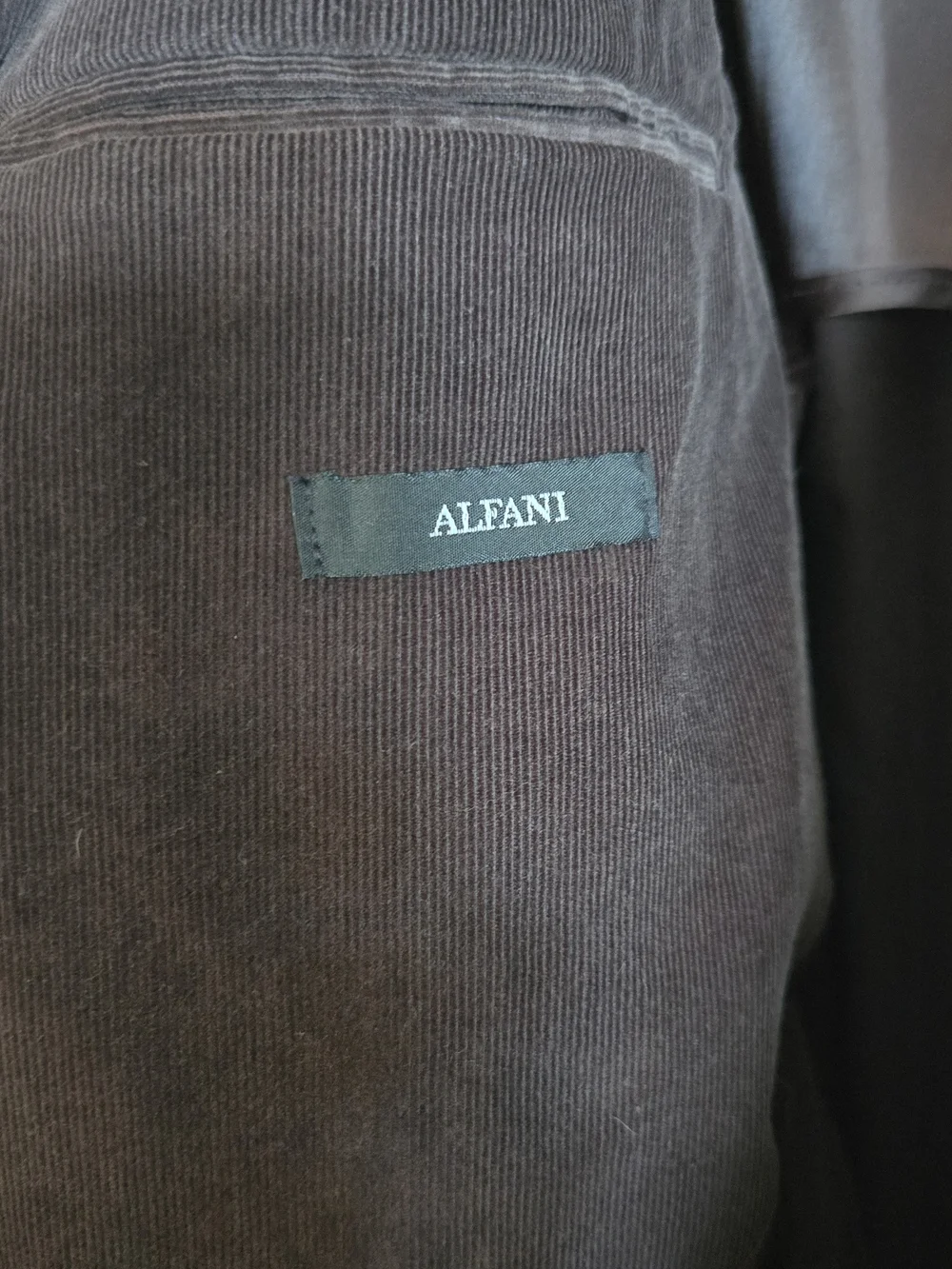 Alfani Men’s XXL Brown Velvet Sport Coat Blazer Jacket Button Up